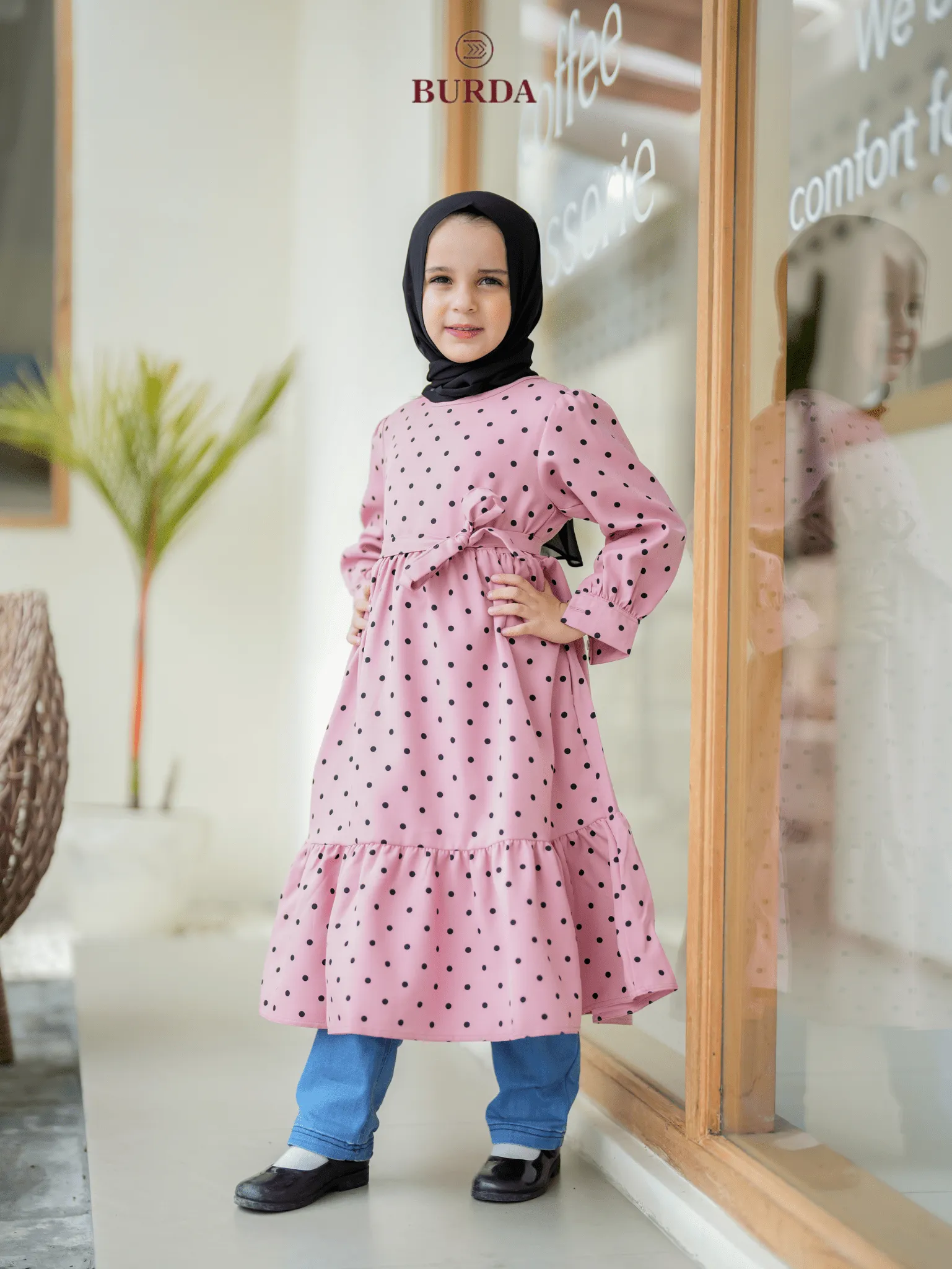 Kid's Pink Polka Dot Dress