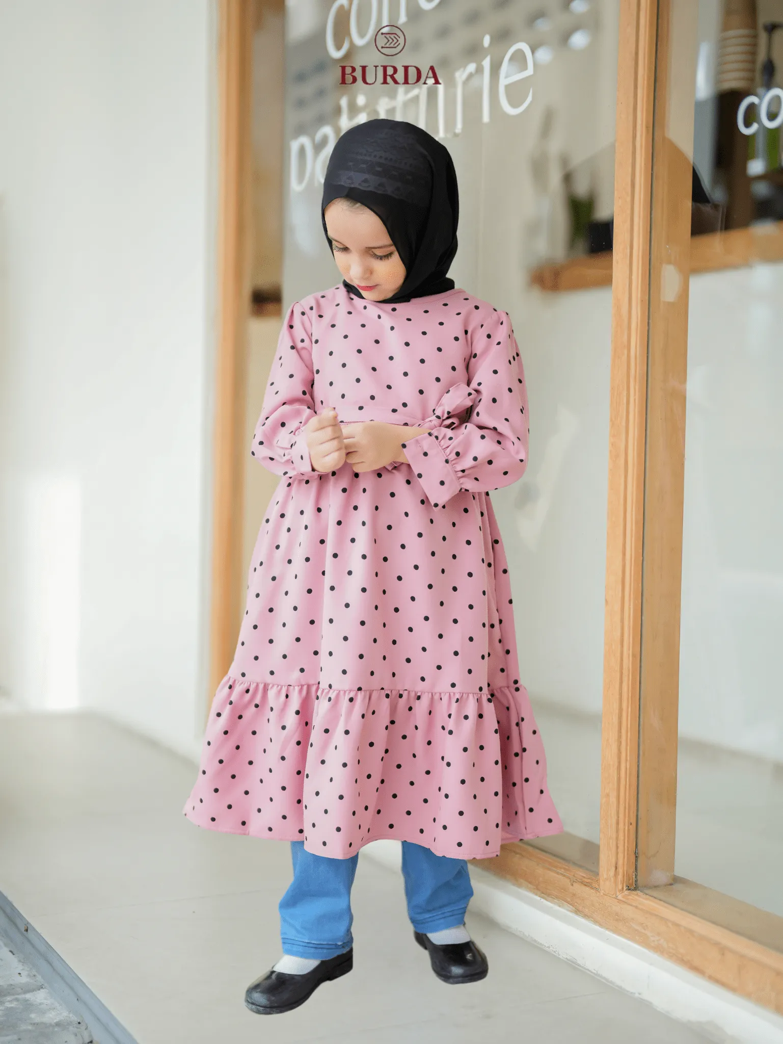Kid's Pink Polka Dot Dress
