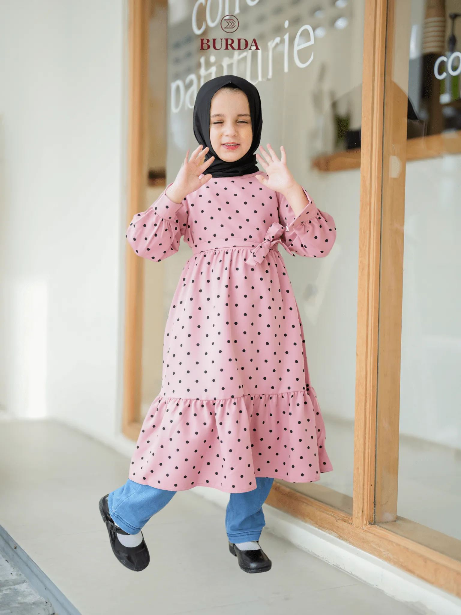 Kid's Pink Polka Dot Dress