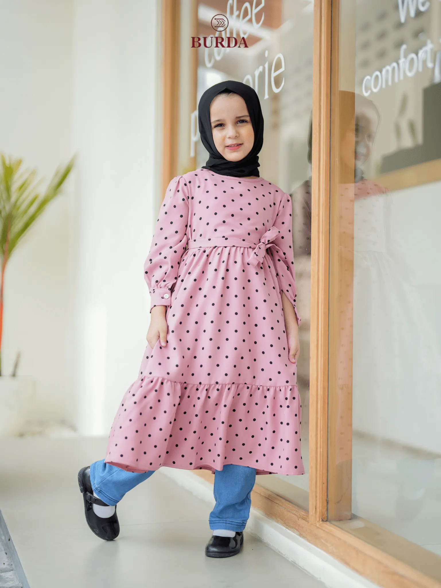 Kid's Pink Polka Dot Dress