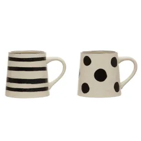 LINEN TEXTURE STONEWARE MUG