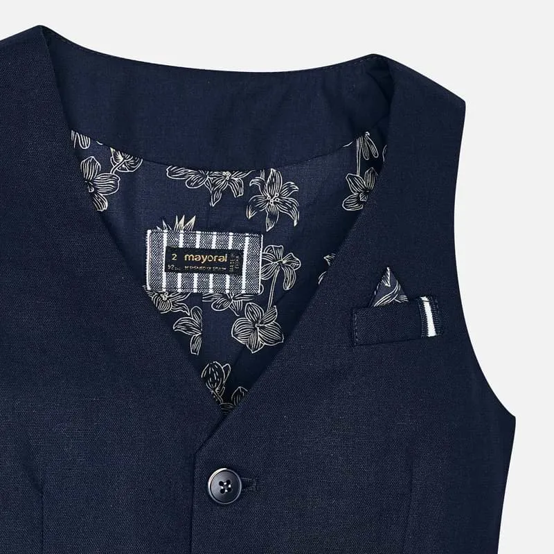 Mayoral Tailored Linen Vest