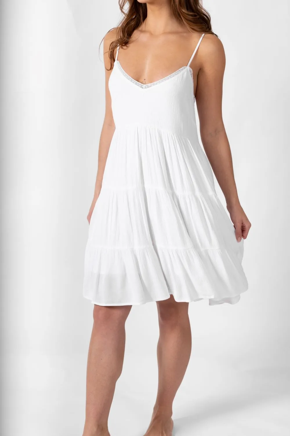 Miami Tiered Strappy Mini Dress