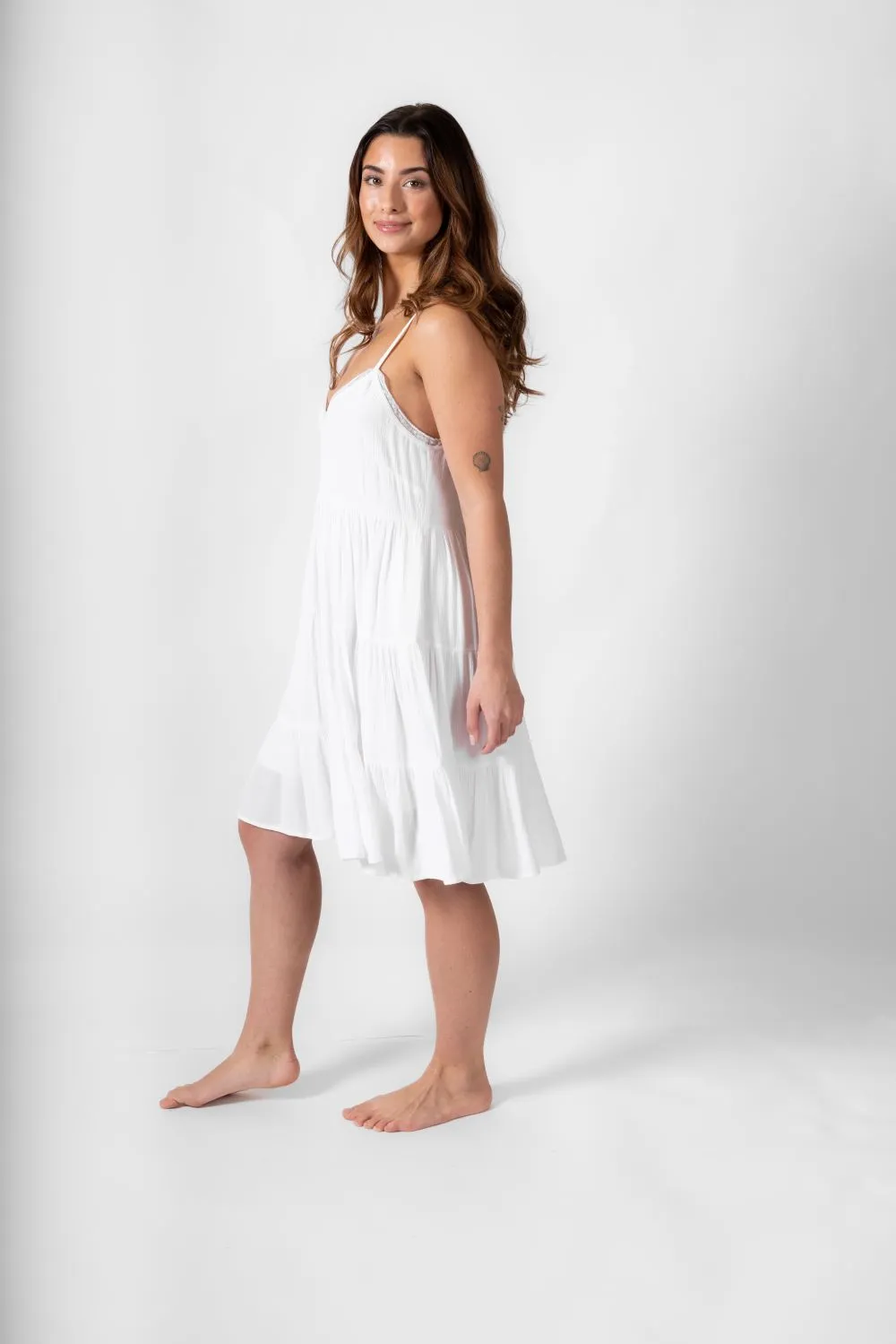 Miami Tiered Strappy Mini Dress