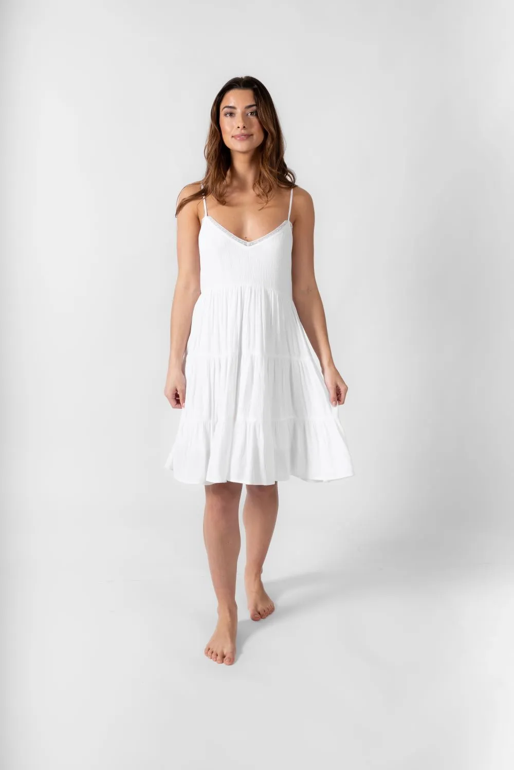 Miami Tiered Strappy Mini Dress