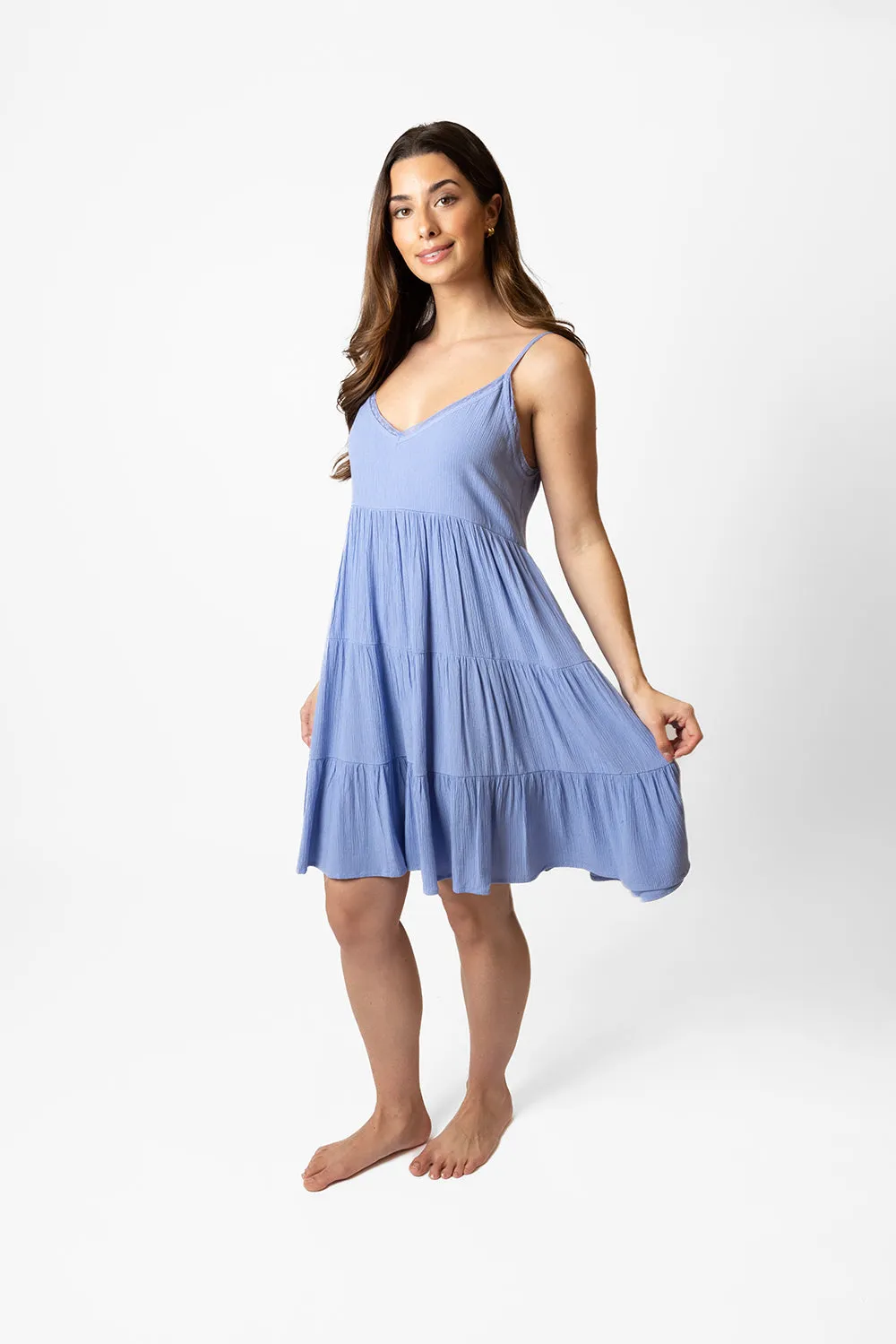 Miami Tiered Strappy Mini Dress