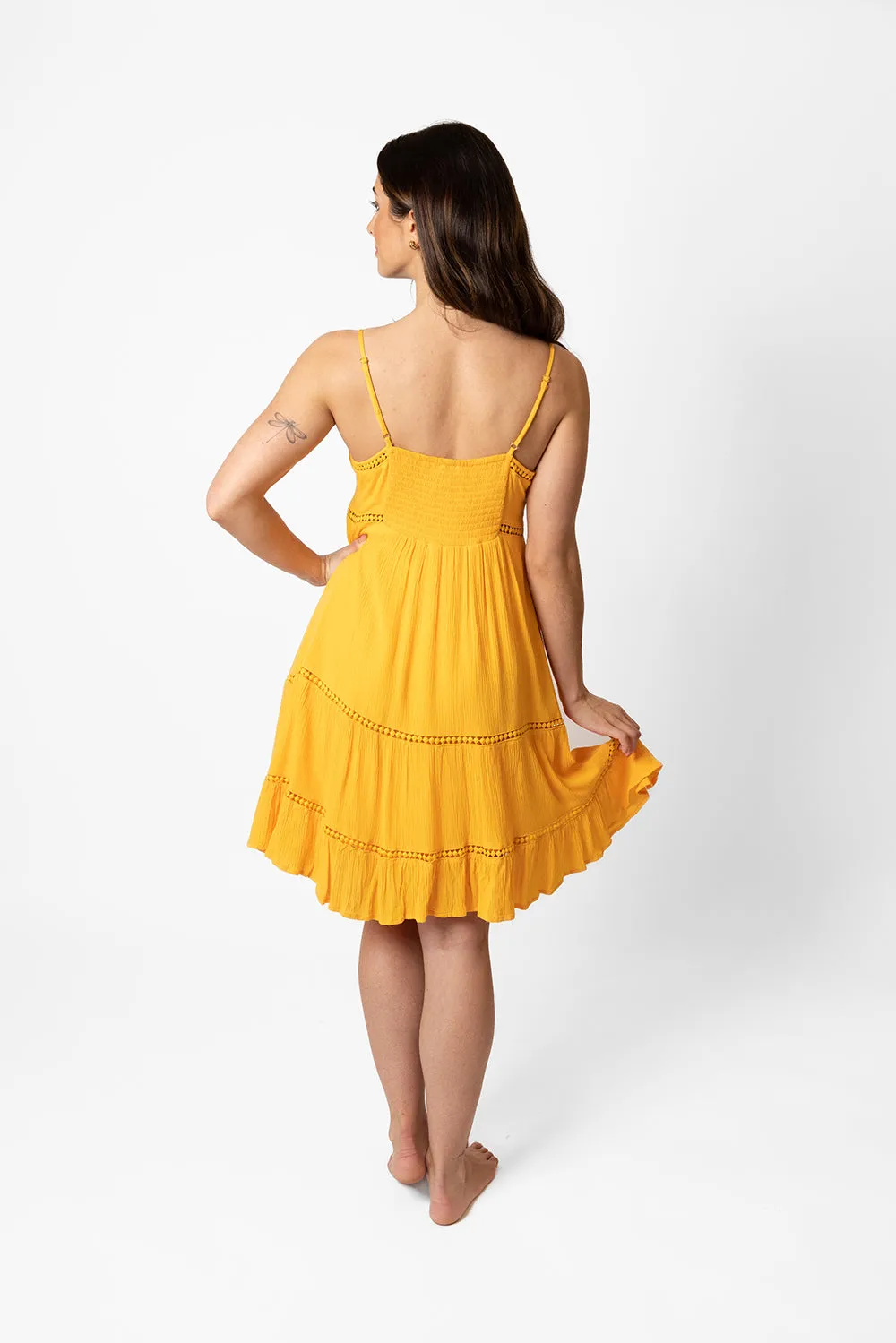Miami Tiered Strappy Mini Dress