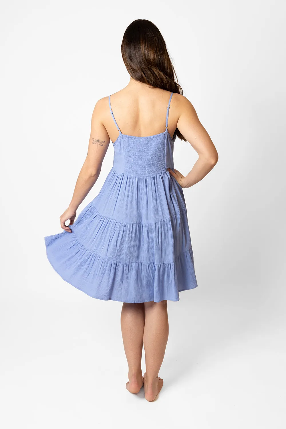 Miami Tiered Strappy Mini Dress