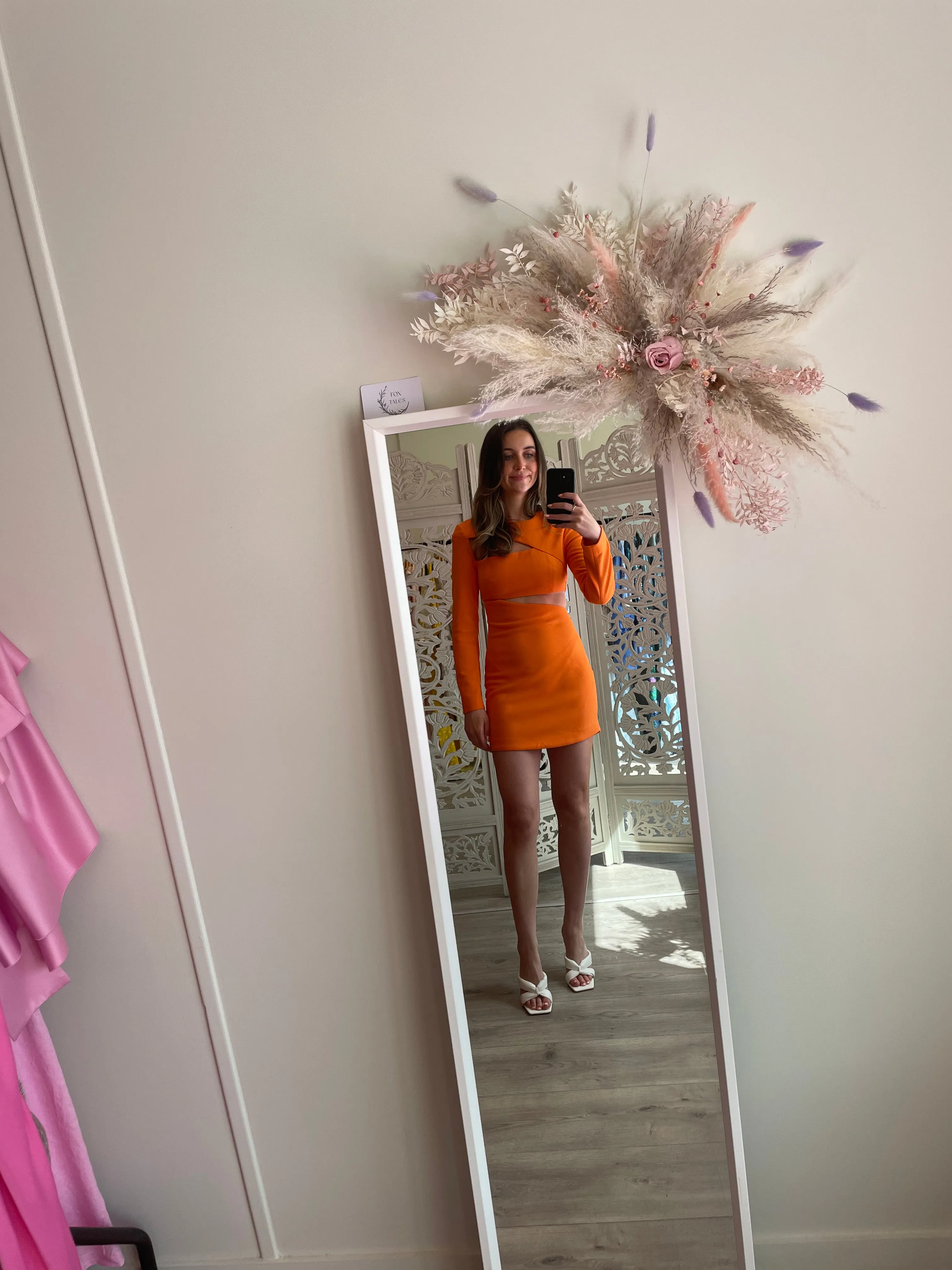 MISHA Ivanna Mini Dress in Bonded Crepe