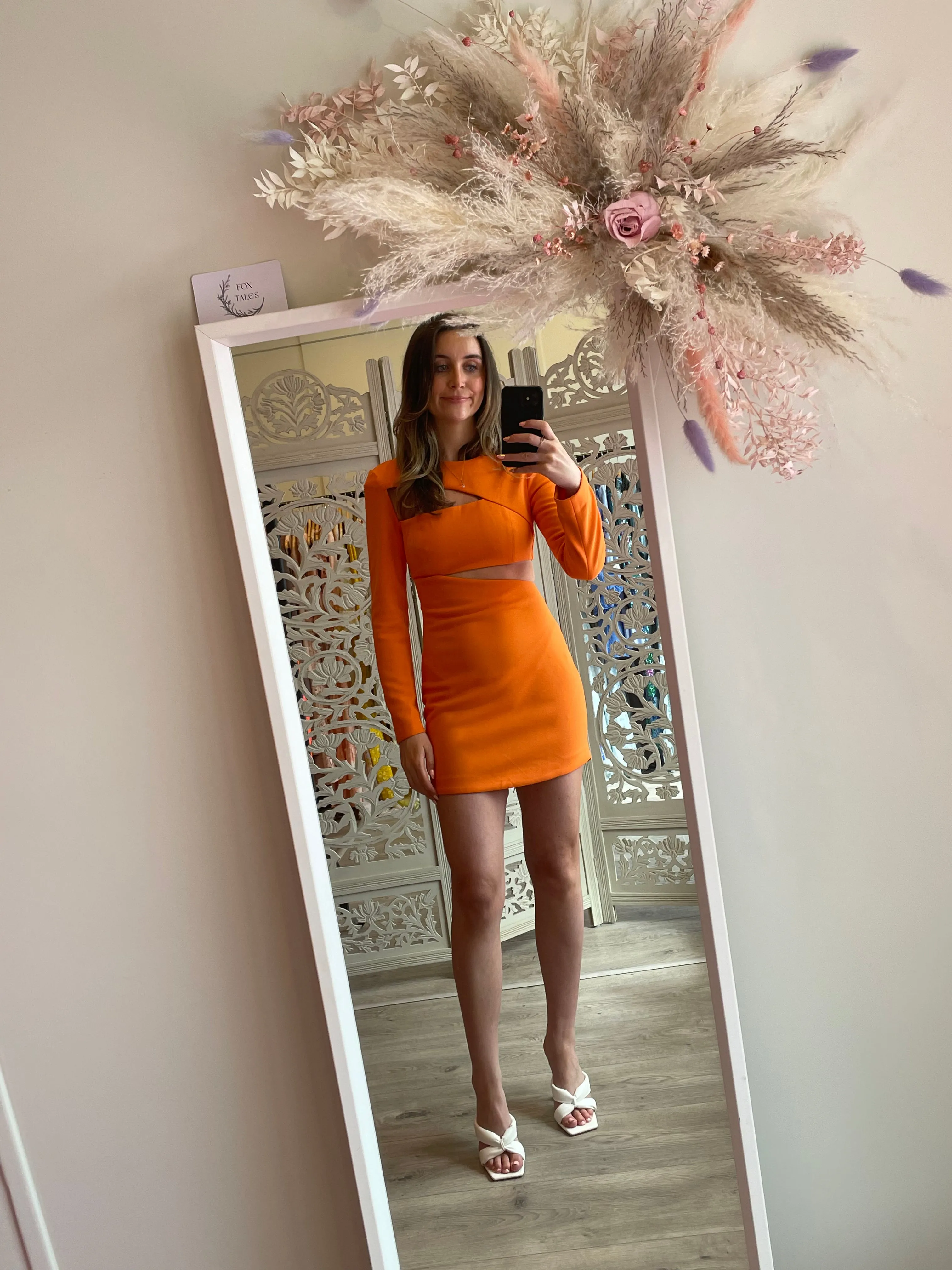 MISHA Ivanna Mini Dress in Bonded Crepe