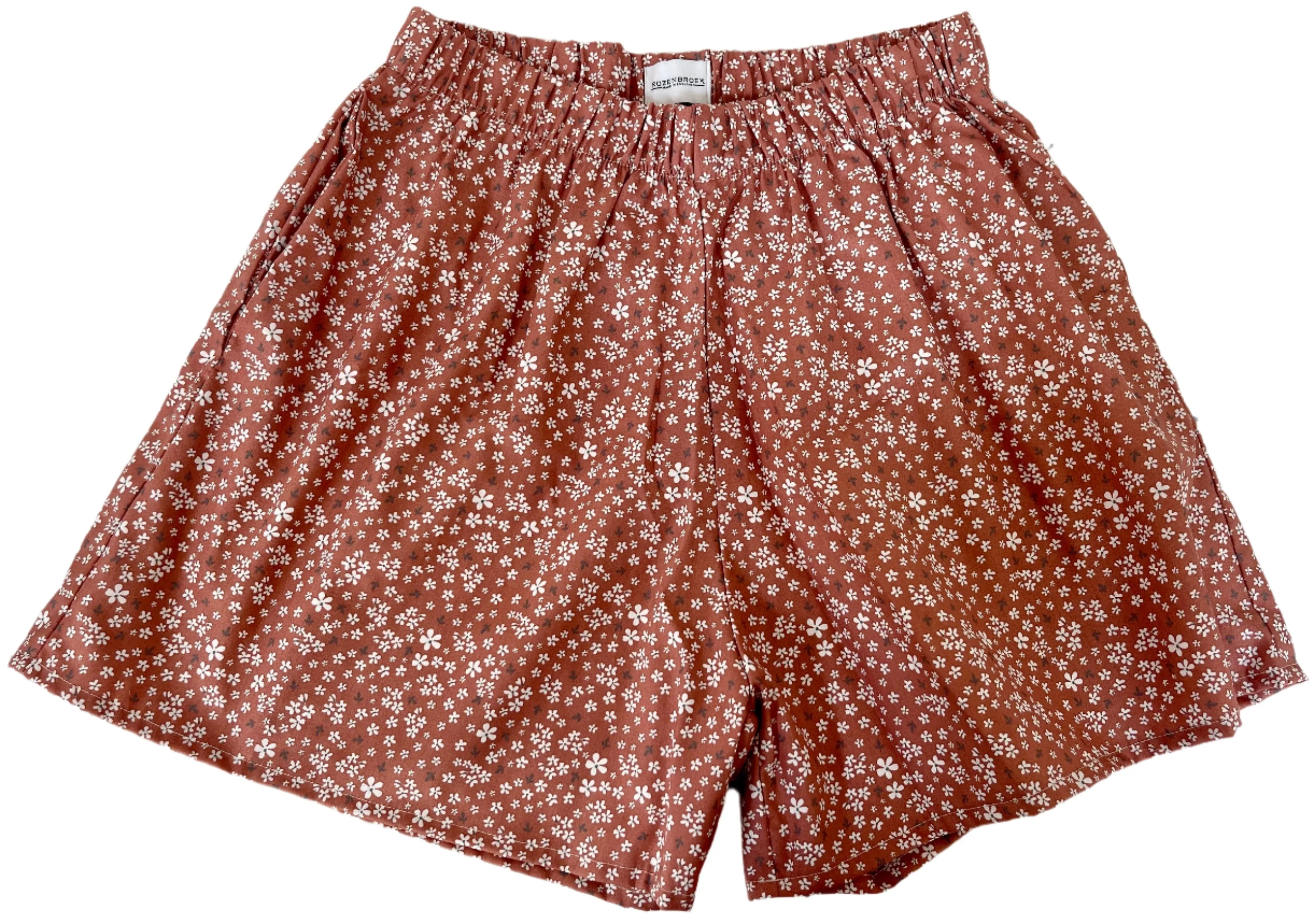 Organic Grey Vest Top and Rust Shorts Set