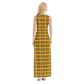 Origen Destination Women's Yellow RBG Pattered Vest Dress