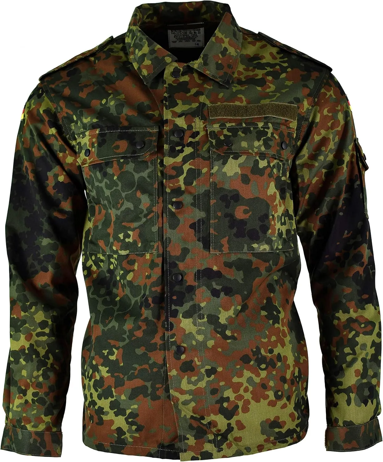 Original GERMAN ARMY JACKET ZIPPED fleck-tarn camouflage tactical combat BW military issue field shirt