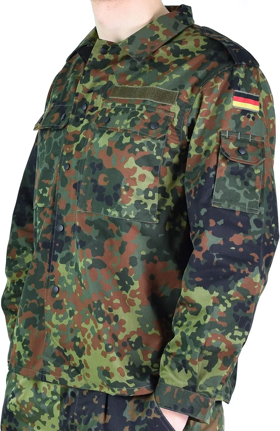 Original GERMAN ARMY JACKET ZIPPED fleck-tarn camouflage tactical combat BW military issue field shirt