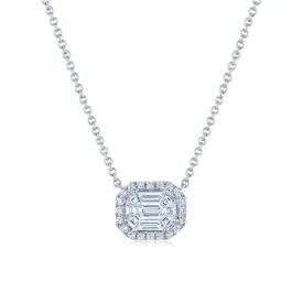 Pendant with Emerald Cut Diamonds