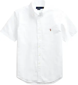 Polo Men's Short Sleeve Classic Fit Oxford Shirt for Business Casual