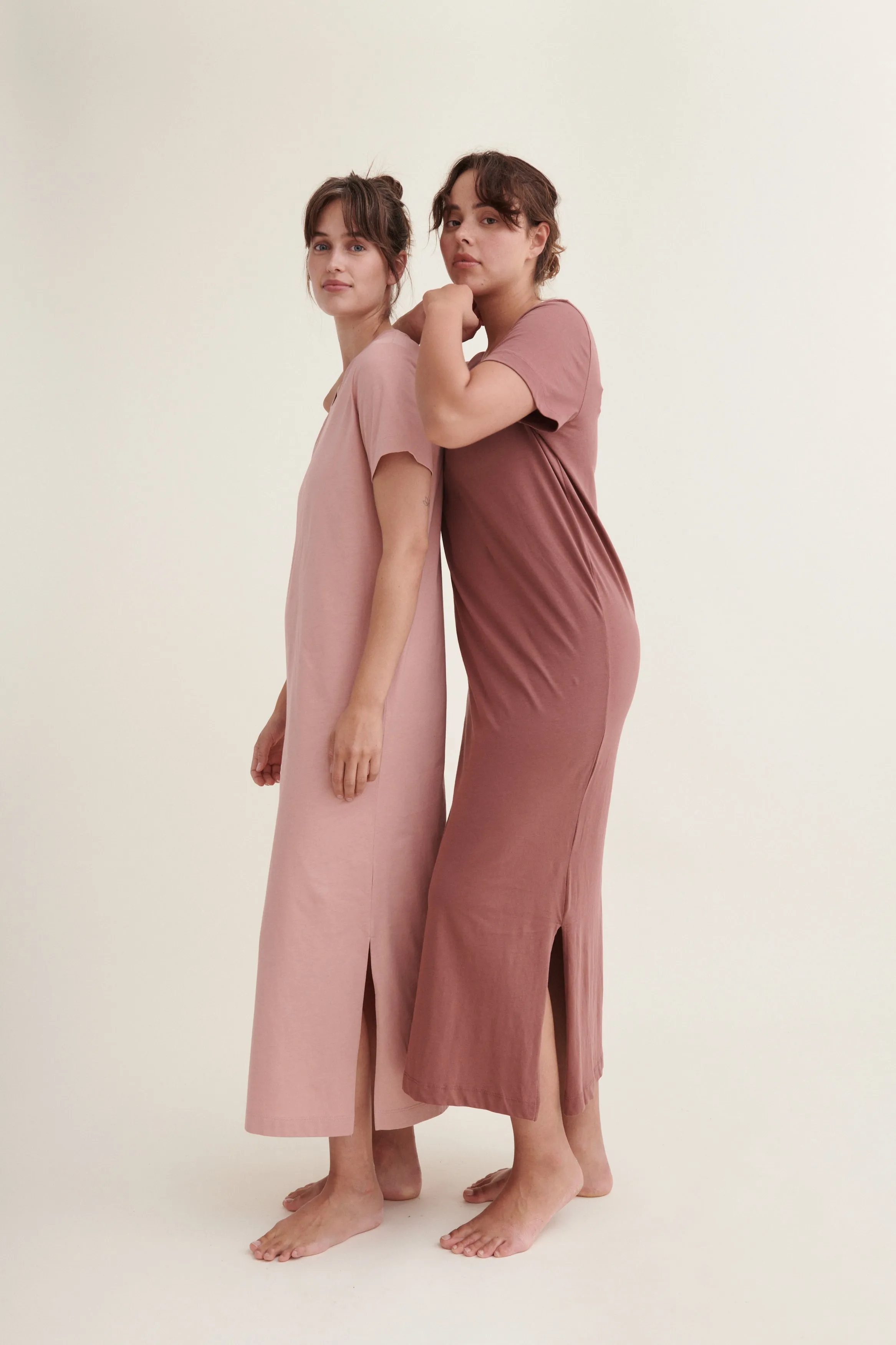 Rebekka Dress - Rose Tan