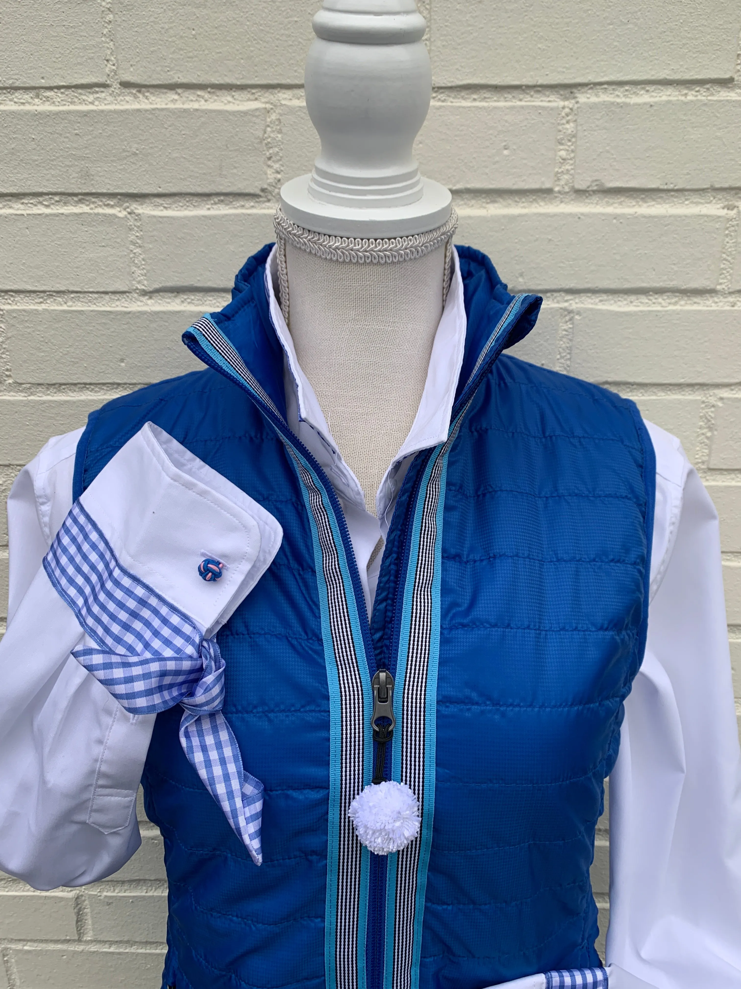 SALE - S ONLY - Maggie May Ribbon Puffer Vest (PF11) **FINAL SALE**
