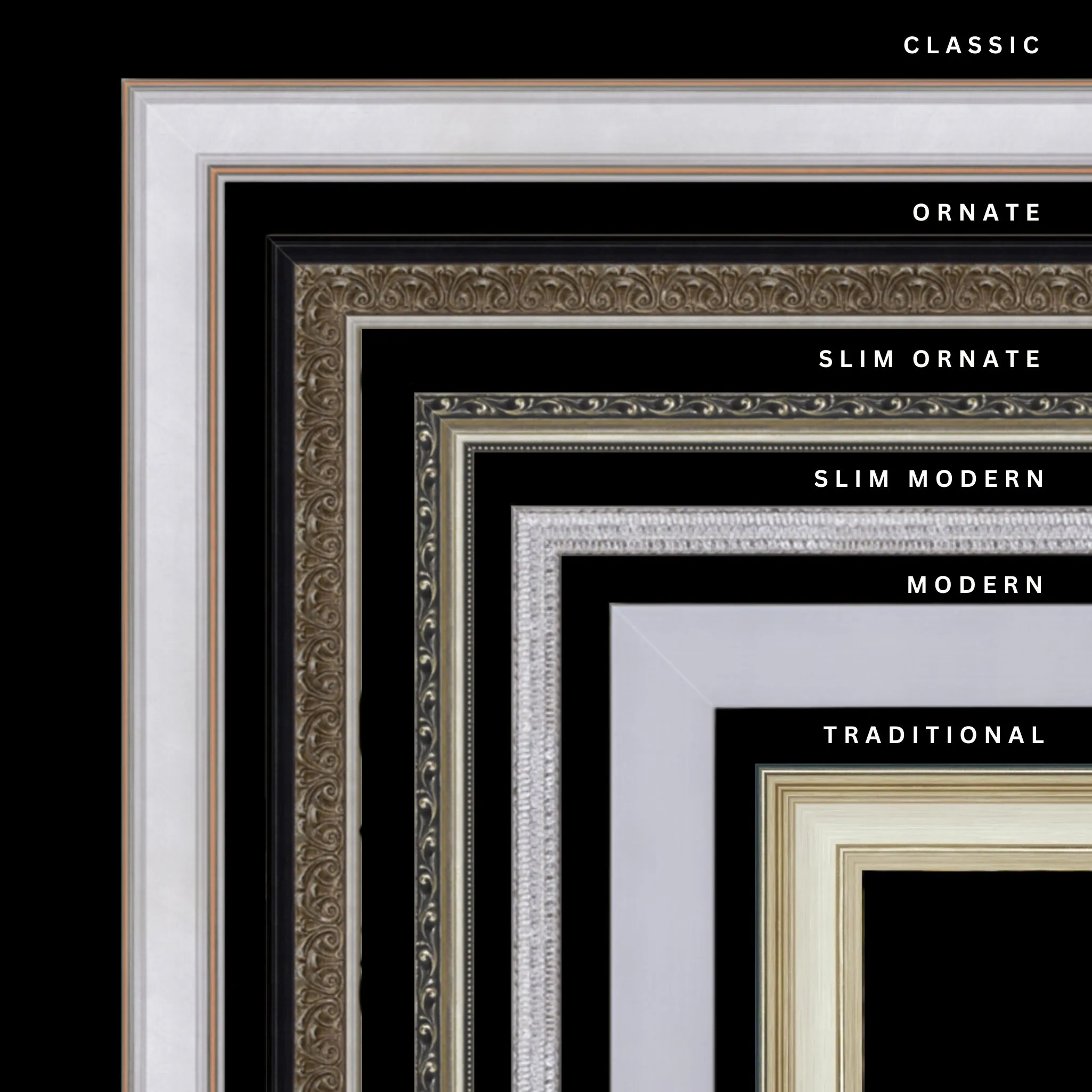 Silver 35x33 Picture Frame Ornate Traditional Classic Antique
