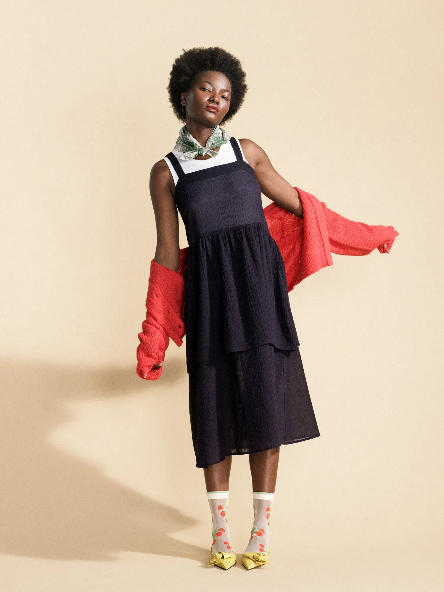 Sisley Sheer Tiered Dress