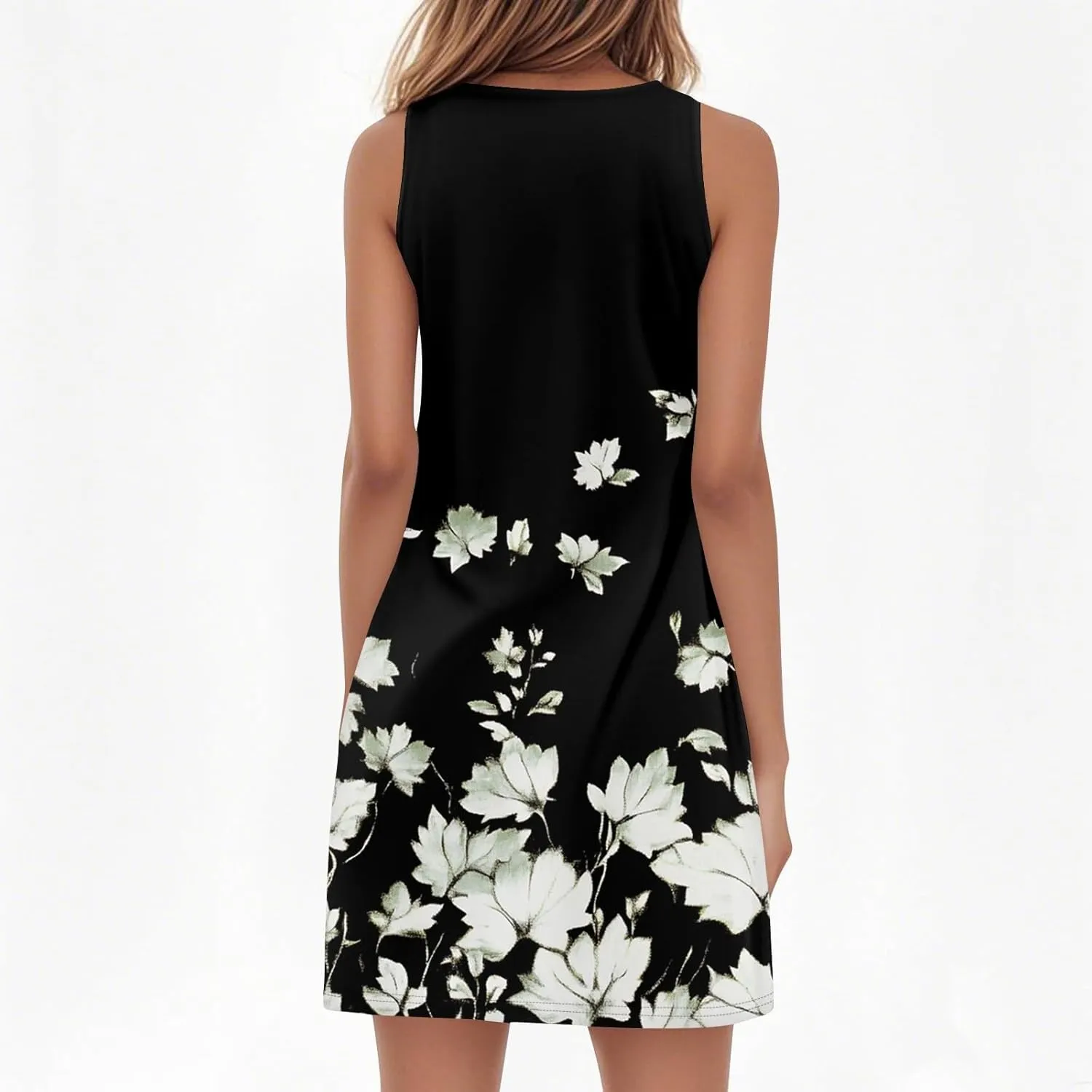 Summer Beach Vacation Clothes Spring Dresses for Women 2025 Sleeveless V Neck Loose Casual Sundresses