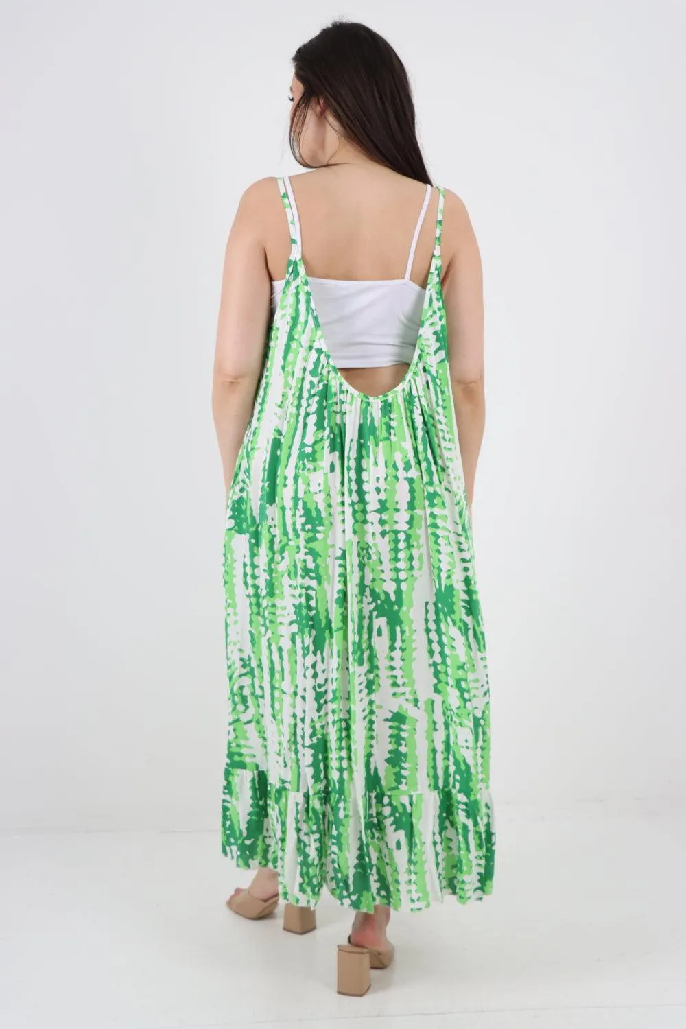 Tie Dye Print Sleeveless Dress