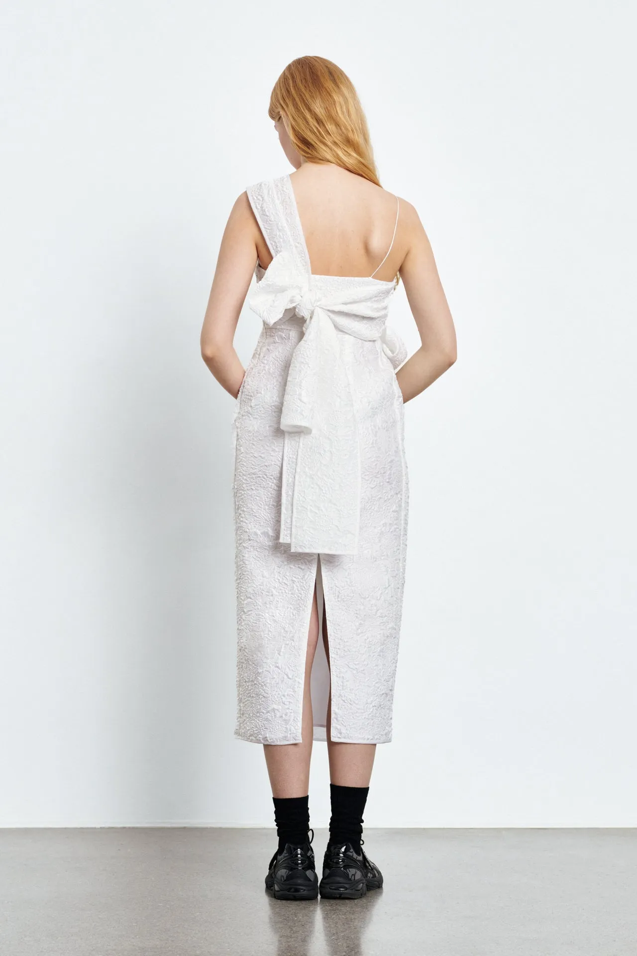 VALENTINA | DRESS BORAGE CLOQUÉ WHITE