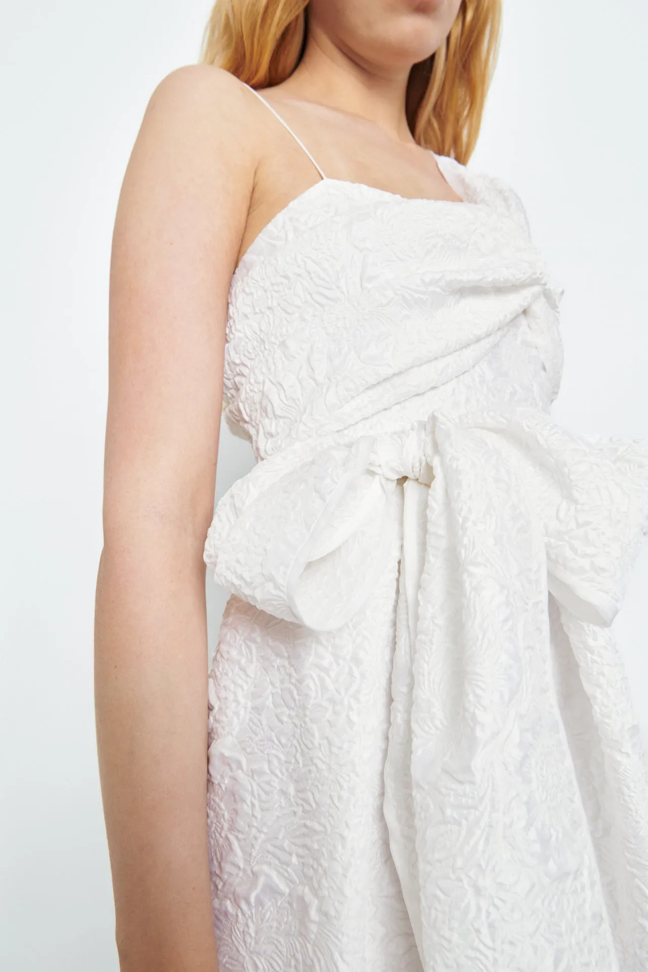 VALENTINA | DRESS BORAGE CLOQUÉ WHITE