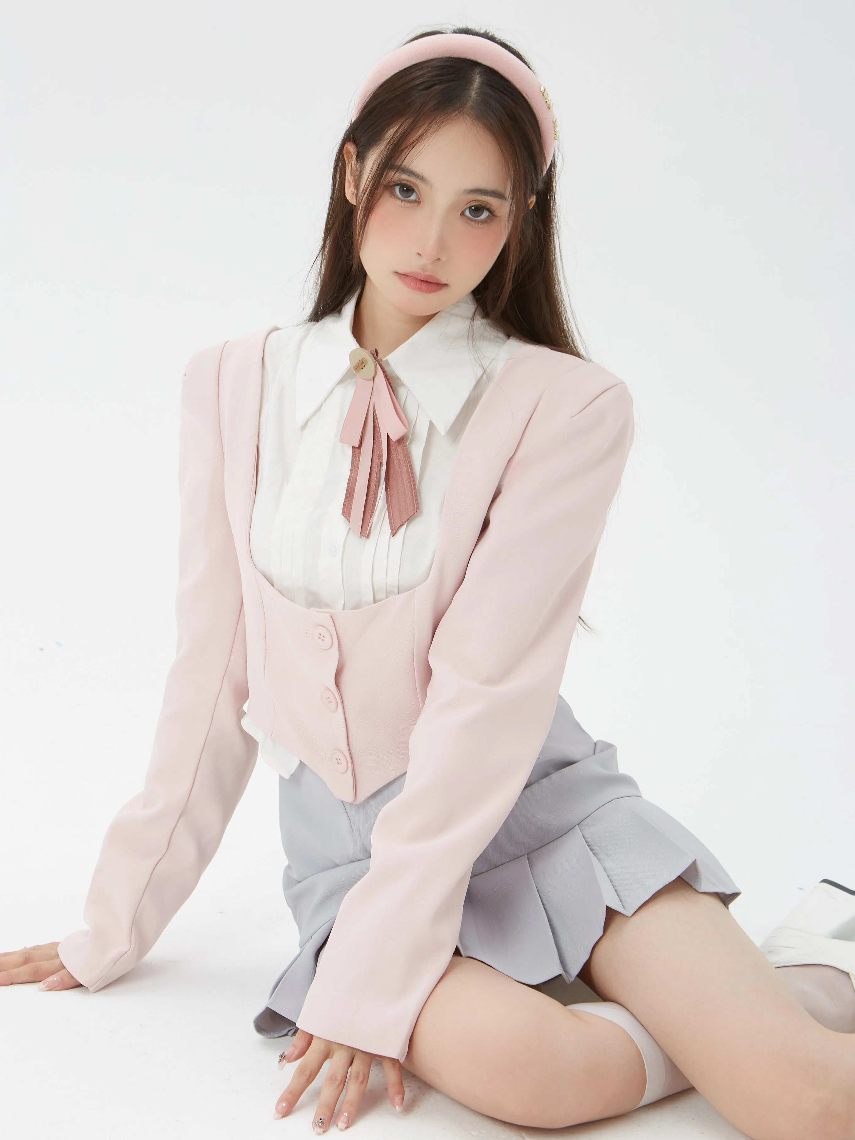 Vest   skirt suit PL52885
