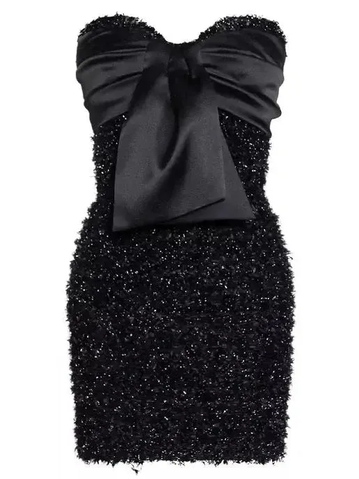 Women’s Black Knit Bustier Dress