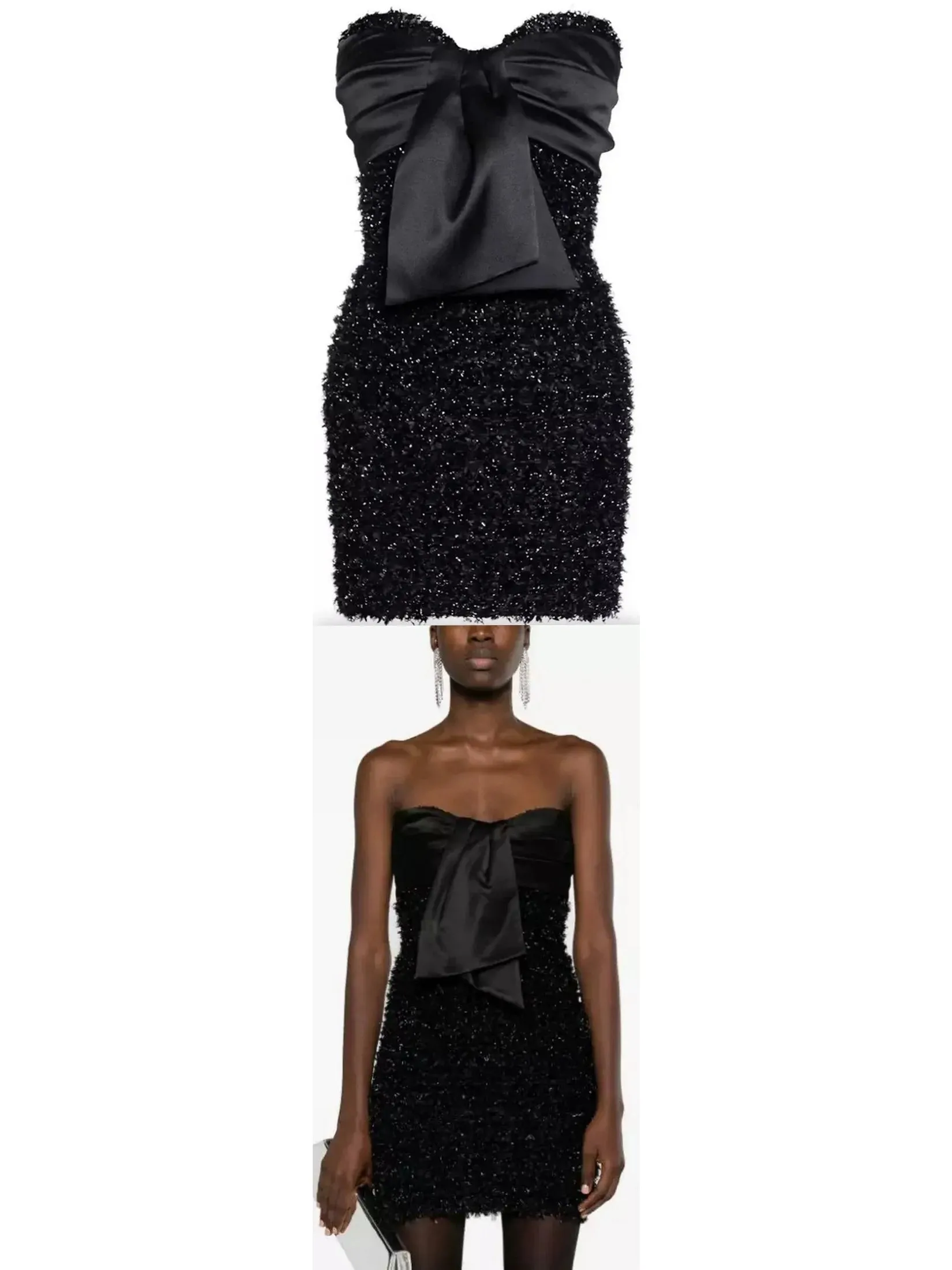 Women’s Black Knit Bustier Dress