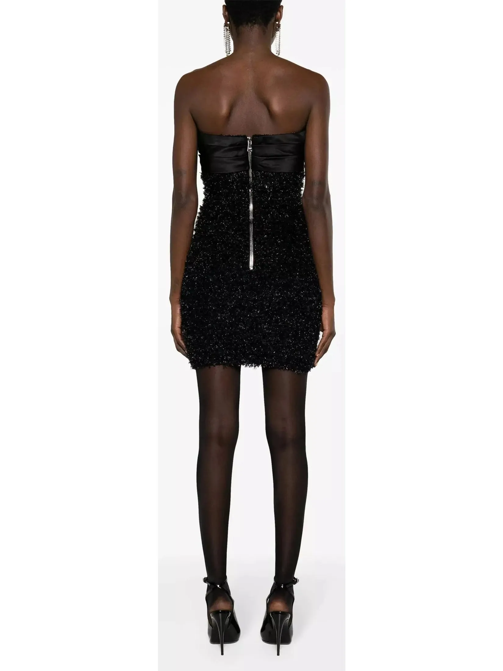 Women’s Black Knit Bustier Dress