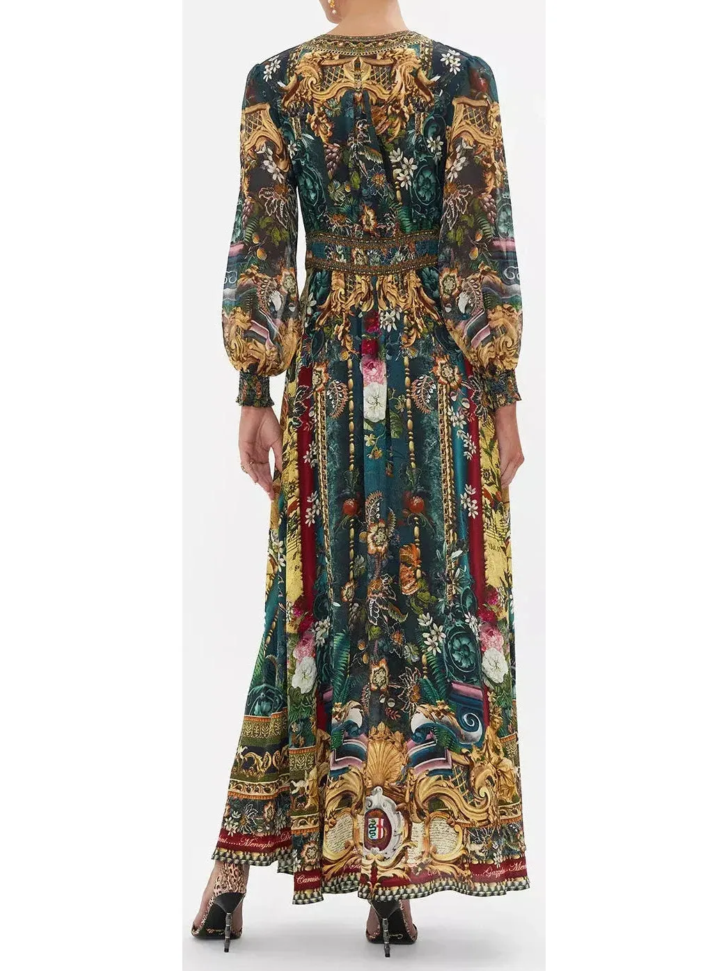 Women’s Button Dress with Shaped Waistband