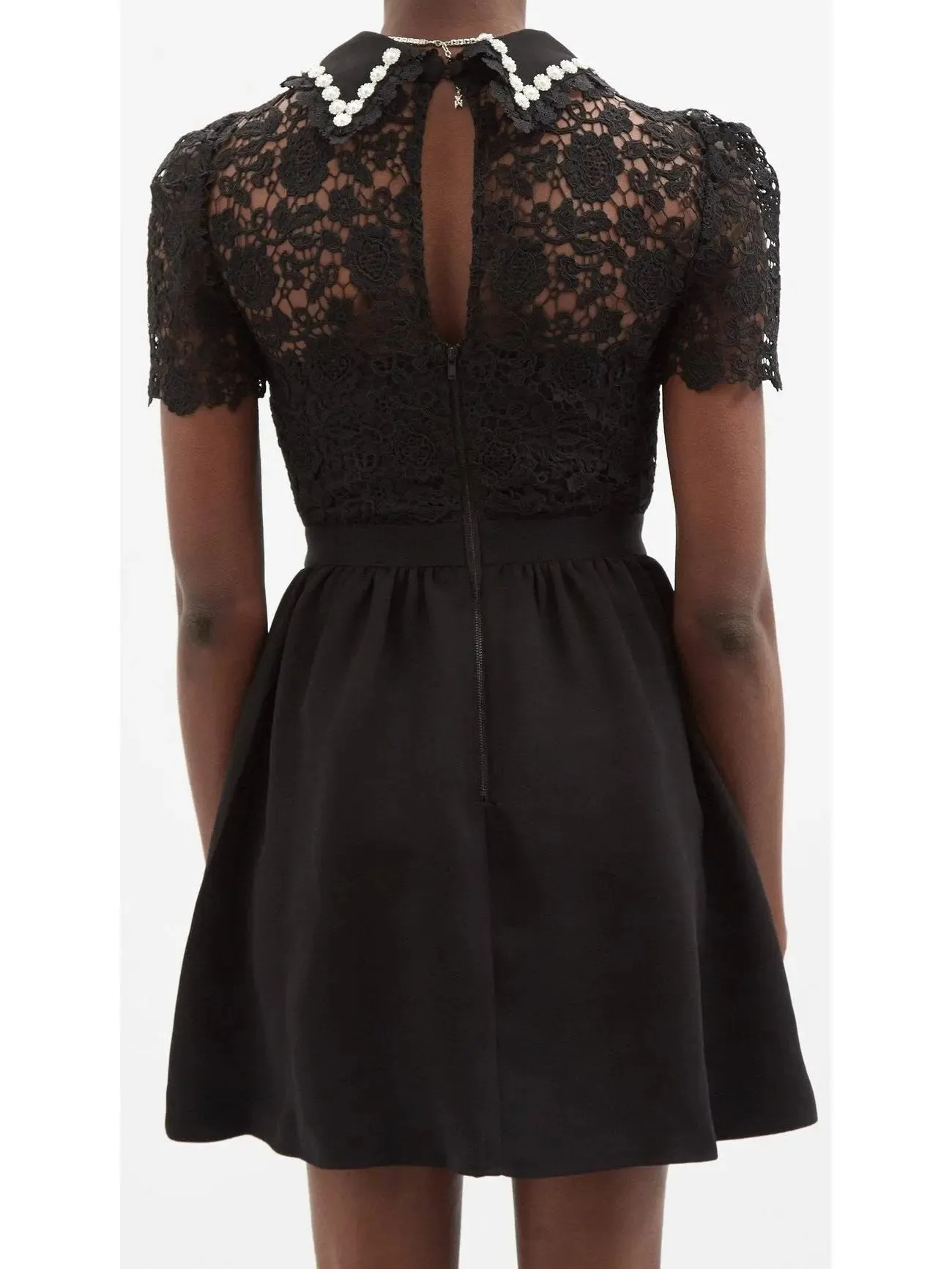 Women’s Embellished Guipure Lace Mini Dress