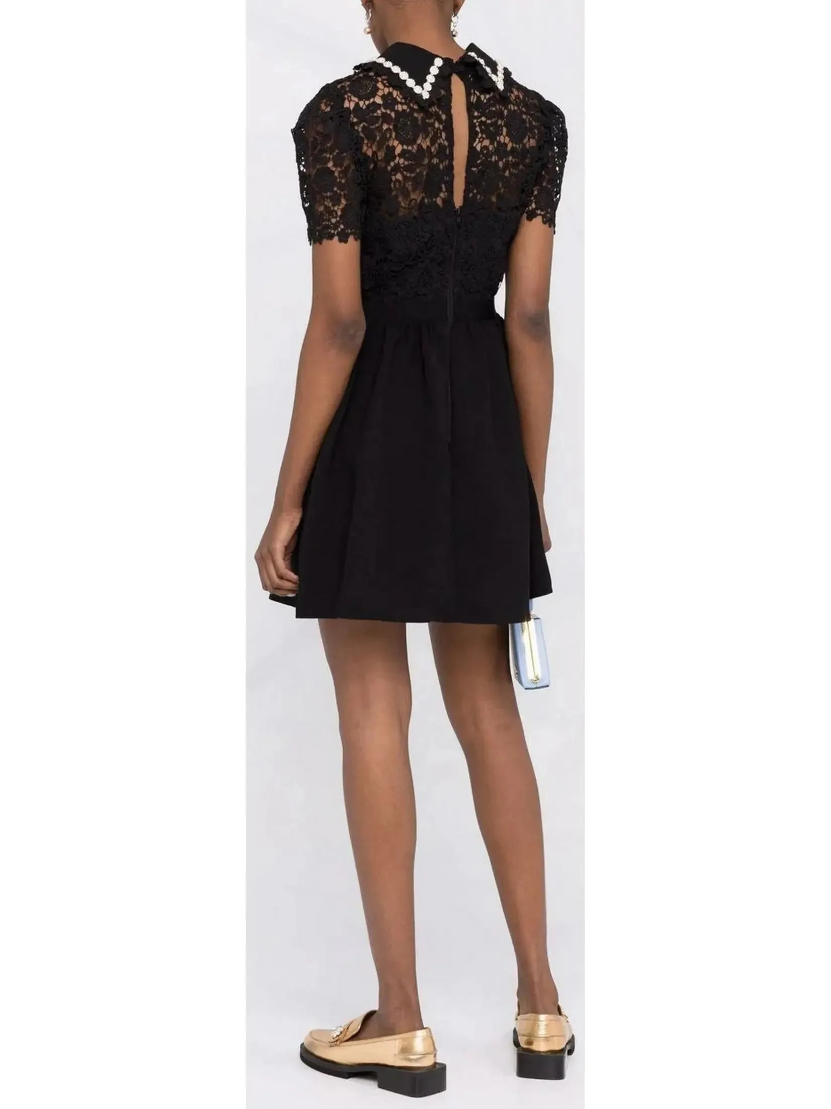 Women’s Embellished Guipure Lace Mini Dress