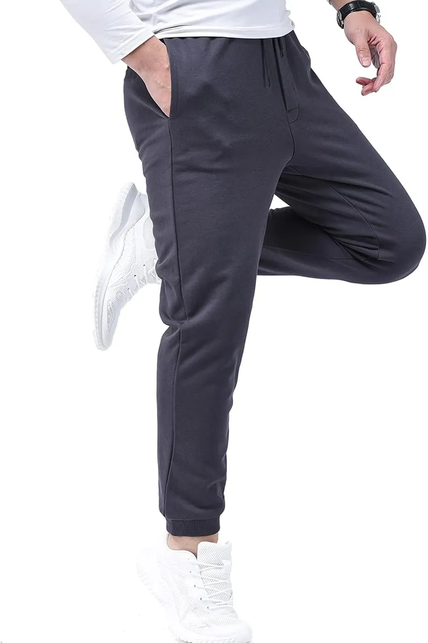 Zoulee Classic Drawstring-Waist Zipper Logo Jogger Pants with Zipper Fly